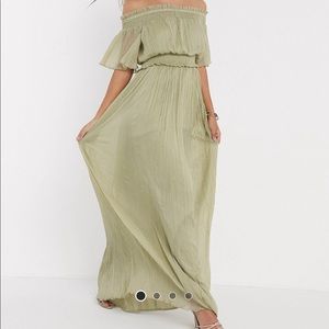 Gorgeous Green off the shoulder dress